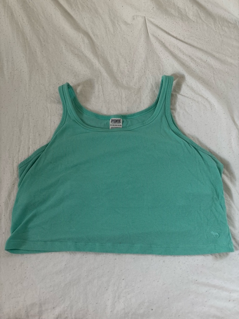 PINK Victoria's Secret Ribbed Aqua Crop Tank